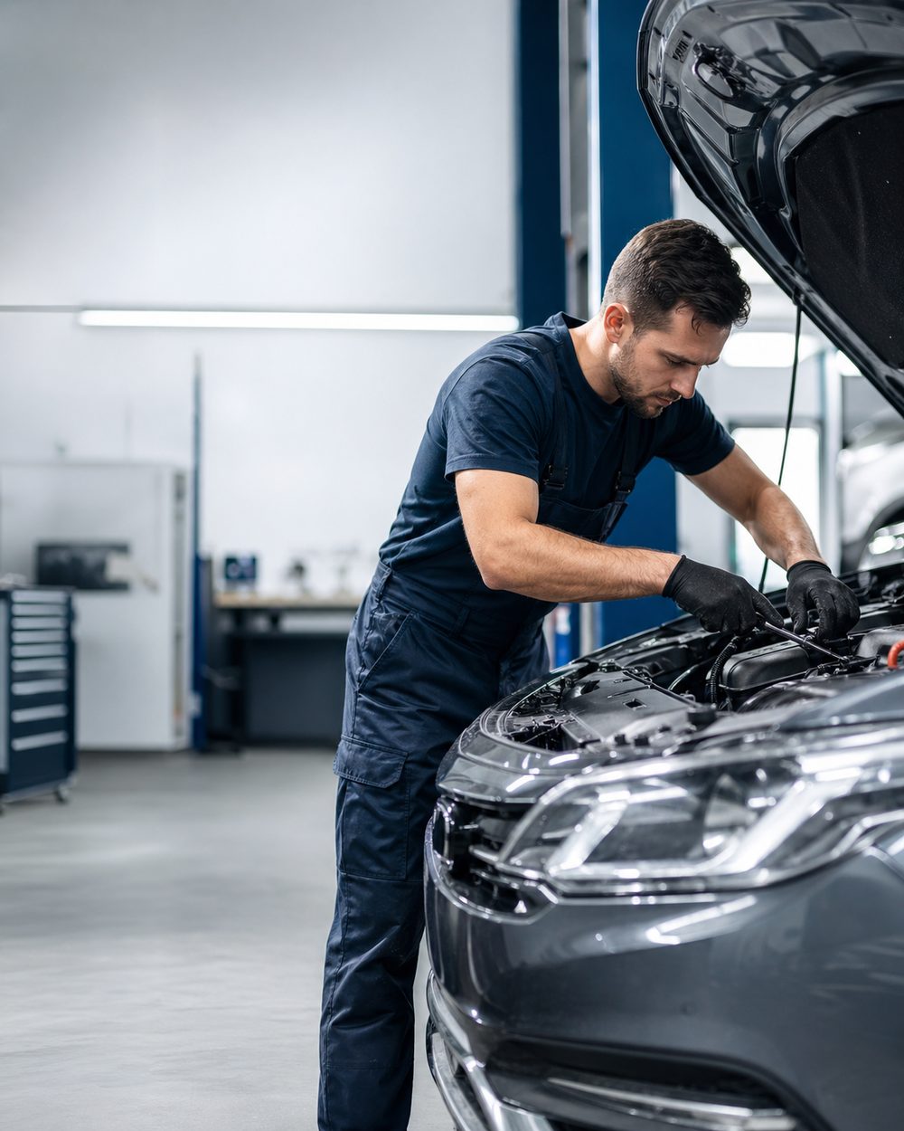Driveline Auto Care mechanic working on a vehicle